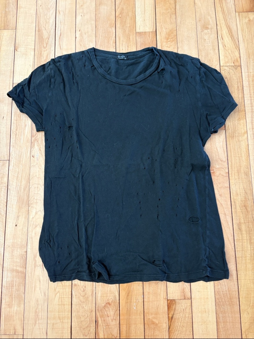 NWOT Brandy Melville black tshirt with holes O/S